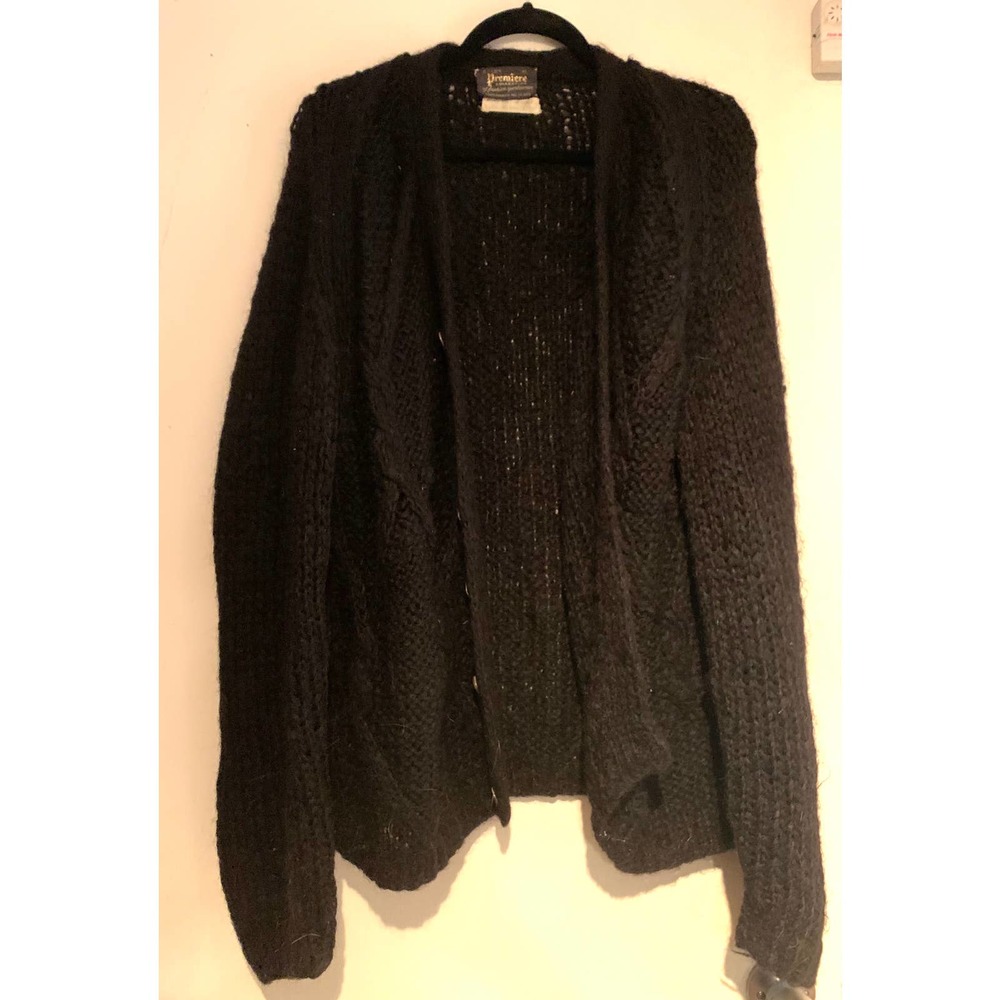 Premiere Vintage Black Mohair Cardigan
